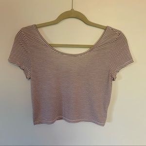 American Eagle Striped Crop Top
